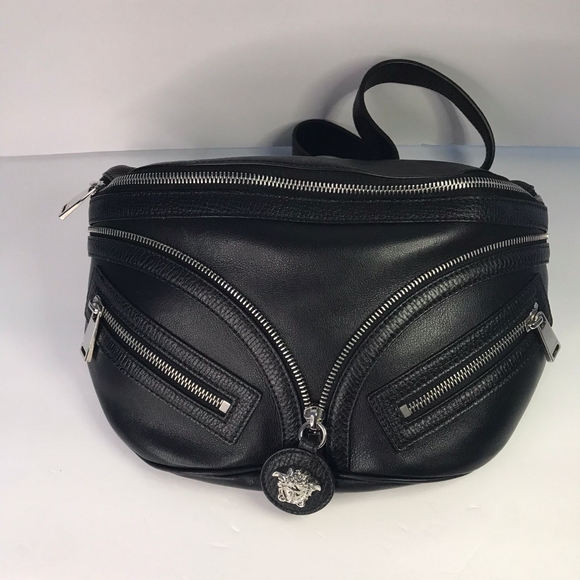 New 💯  Authentic Versace Moto Leather Belt Bag - Picture 16 of 17